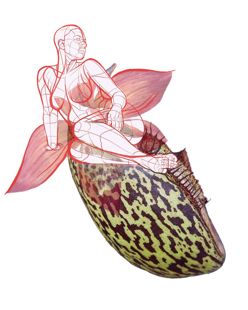 Unbeguilded, digital collage by Ayesha Feisal